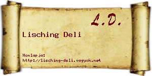 Lisching Deli névjegykártya
